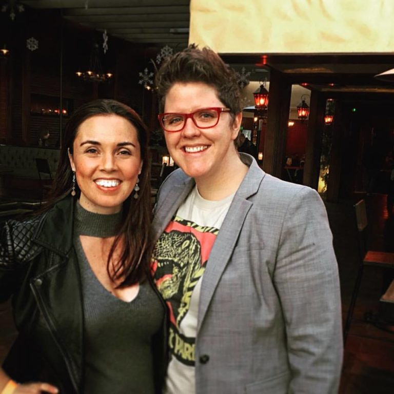 Danielle and Lindsay smiling together